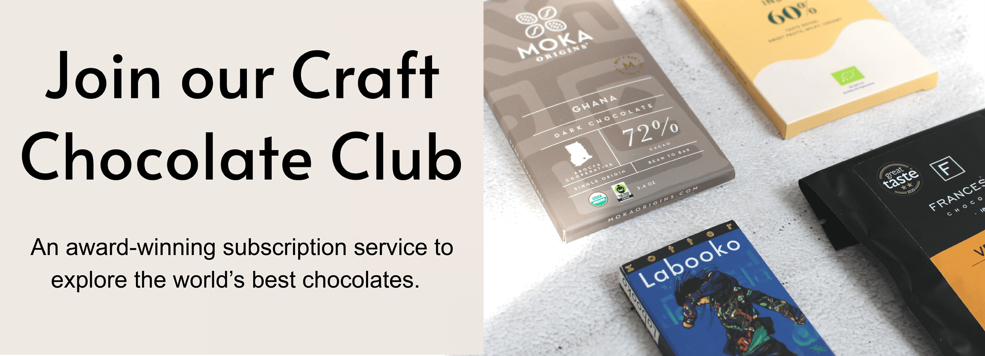 join our craft chocolate club banner