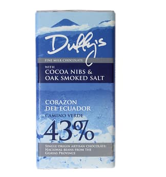 Duffy's - Corazon Del Ecuador 43% Milk with Nibs & Oak Smoked Sea Salt
