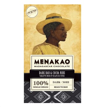 Menakao - Dark Chocolate 100% with Cocoa Nibs
