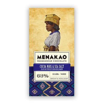Menakao - Dark Chocolate 63% with Cocoa Nibs & Sea Salt