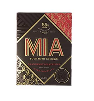 MIA - 65% Dark Chocolate with Cranberry and Hazelnut
