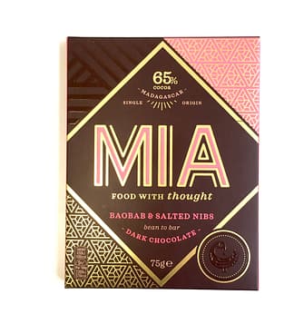 MIA - 65% Dark Chocolate with Baobab & Salted Nibs
