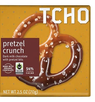 TCHO - 54% Dark Milk Chocolate with Pretzel Crunch