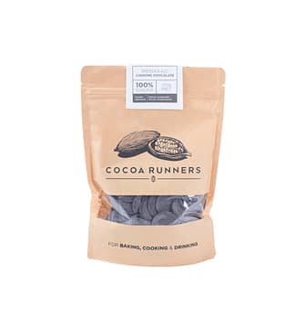 Cocoa Runners Chocolate Buttons for Baking, Cooking, & Drinking - Menakao 100% Cocoa