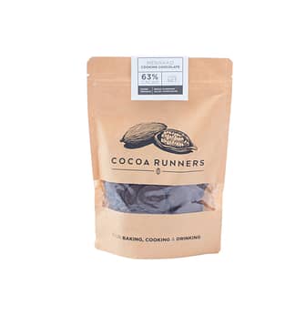 Cocoa Runners Chocolate Buttons for Baking, Cooking, & Drinking - by Menakao 65% cocoa