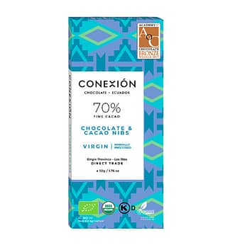 Conexion - Ecuador, Virgin Roast 70% Dark with Cocoa Nibs