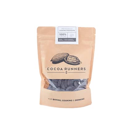 Cocoa Runners Chocolate Buttons for Baking, Cooking, & Drinking - Menakao 100% Cocoa