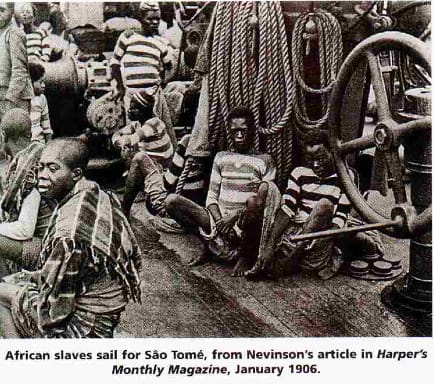 Africans in slavery on the chocolate island of Sao Tome, Harper's Monthly Magazine, 1906
