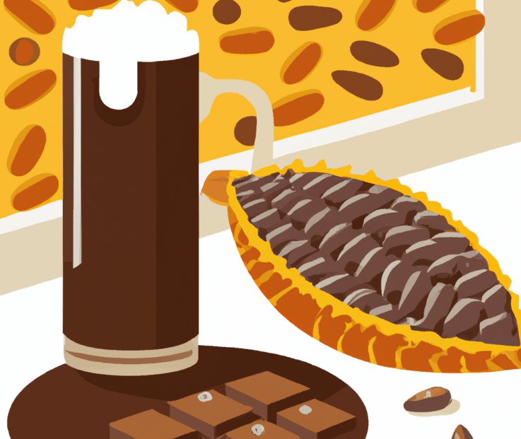 a.i. generated image of beer and cocoa