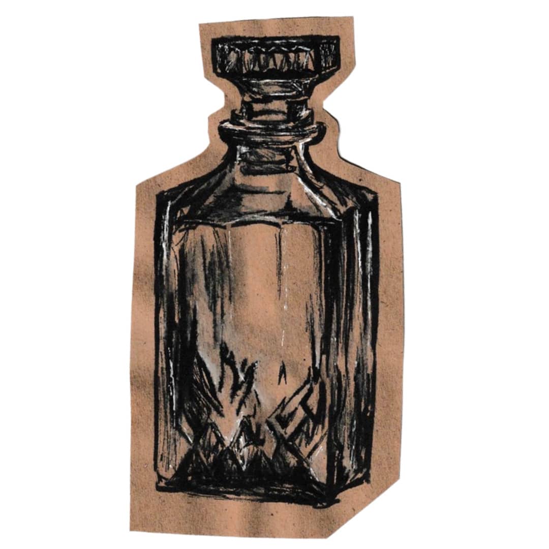 whisky decanter illustration

