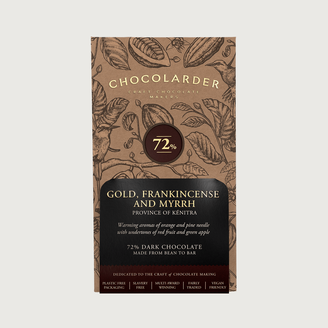 Chocolarder - Gold, Frankincense, and Myrrh, Dark 72%