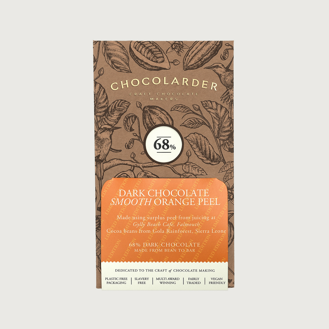 Chocolarder - Dark Chocolate Smooth Orange Peel 68%