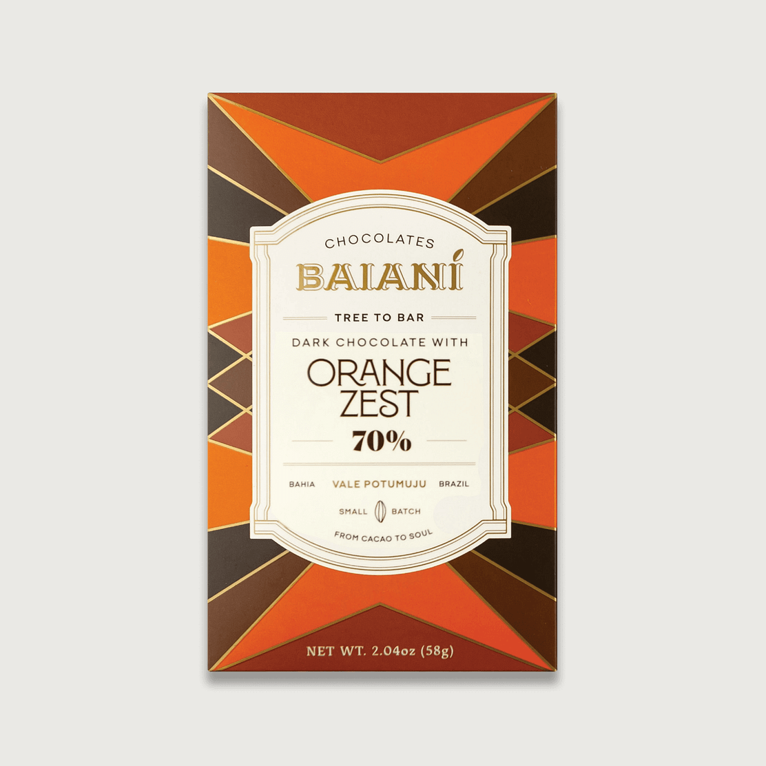 Baiani - Vale Potomuju, Brazil, Dark 70% with Orange Zest