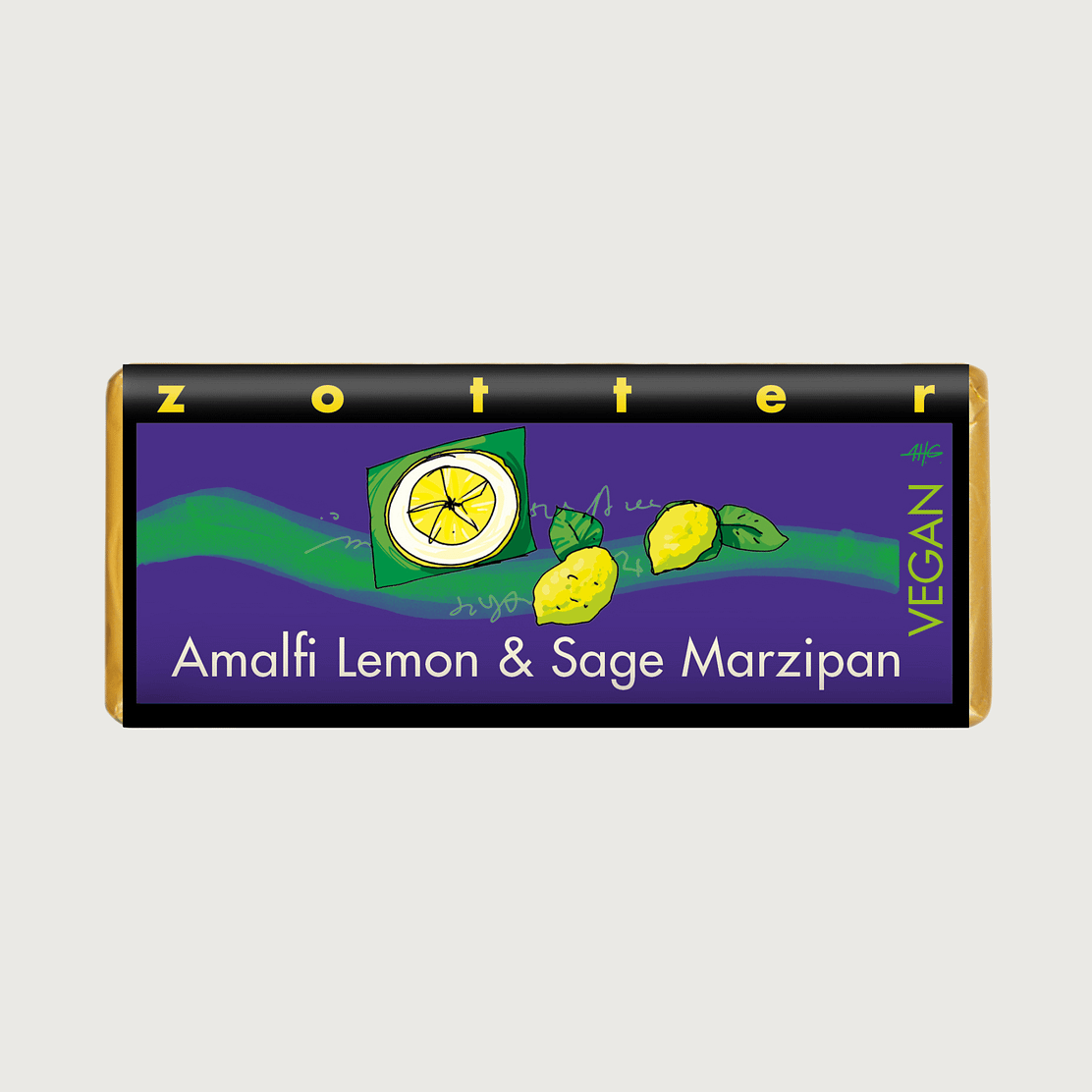 Zotter - Amalfi Lemon & Sage Marzipan, Dark 70%