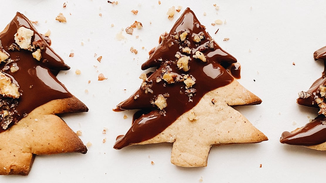 Chocolate Dipped Christmas Biscuits