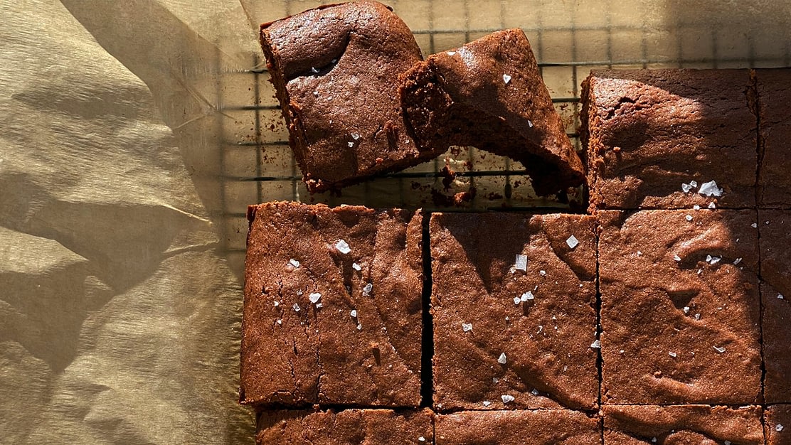 Sea Salt Topped Chocolate Brownies