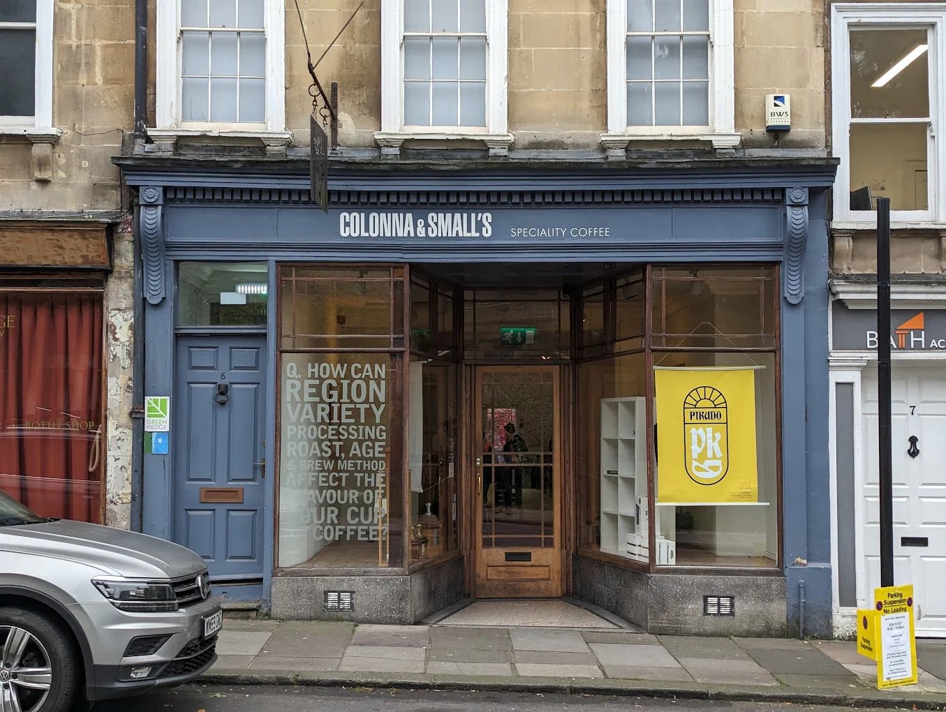 The facade of Colonna & Small's, Bath
