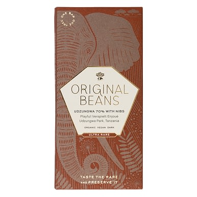 Original Beans - Cru Udzungwa, Tanzania with Nibs (Carton of 13)