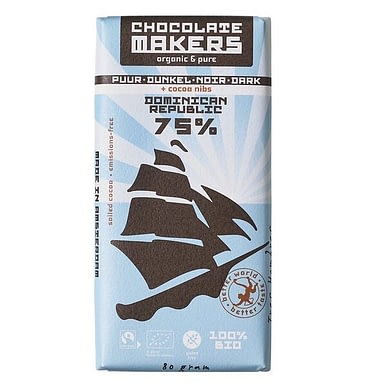 Chocolatemakers - Tres Hombres, Dark 75% With Nibs