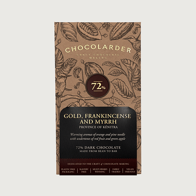 Chocolarder - Gold, Frankincense, and Myrrh, Dark 72%
