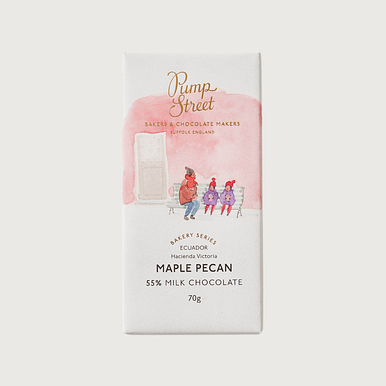 Pump Street Chocolate - Maple Pecan, Ecuador, Dark Milk 55% (Carton of 10)