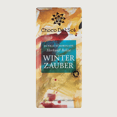Choco Del Sol - Winterzauber, Dark 75% with Cinnamon & Candied Almonds (Carton of 10)