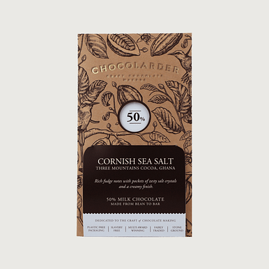 Chocolarder - Three Mountains, Ghana, Milk 50% with Cornish Sea Salt