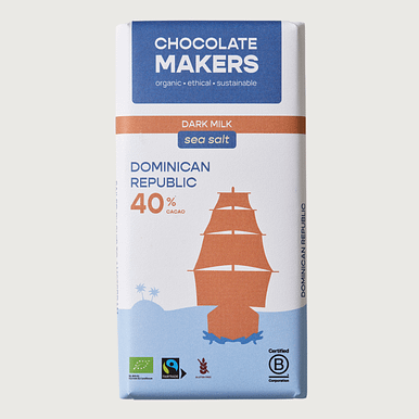 Chocolatemakers - Tres Hombres, Milk 40% With Sea Salt