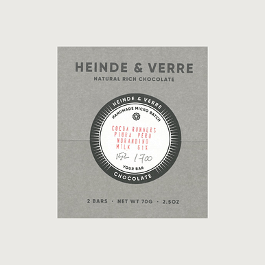 Heinde & Verre - Piura, Peru Dark Milk 61%