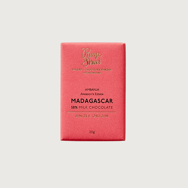 Pump Street - Madagascar, Milk 58% Taster Bar (Carton of 20)