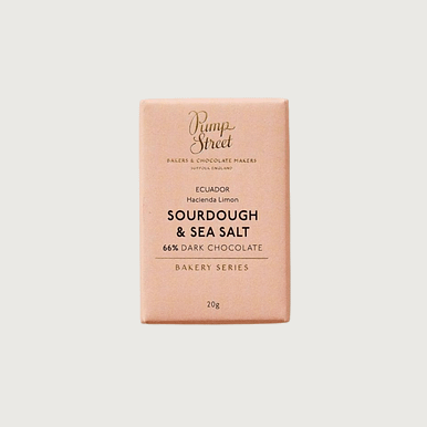 Pump Street Chocolate - Sourdough and Sea Salt, Dark 66% (20g Taster Bar)
