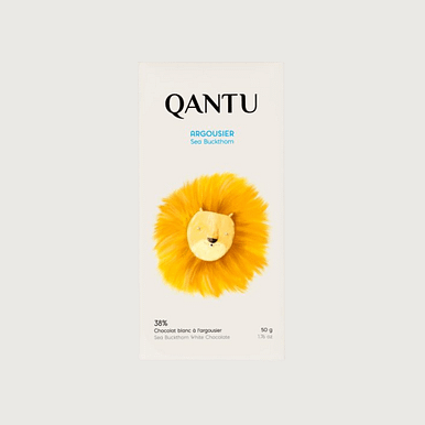 Qantu - Sea Buckthorn, White with Dark Chocolate Swirl