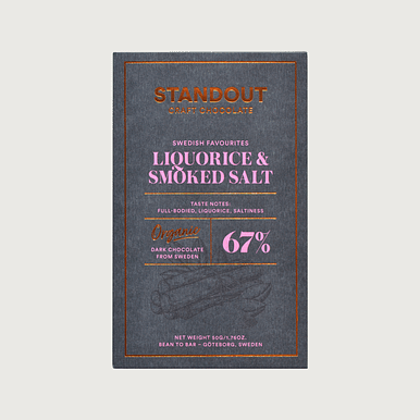 Standout - Liquorice & Beech Smoked Sea Salt, Dark 67%