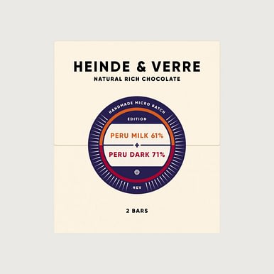Heinde & Verre - Piura, Peru, Milk 61% and Dark 71%