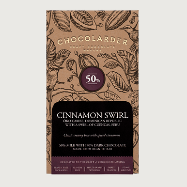 Chocolarder - Cinnamon Swirl, Milk 50%