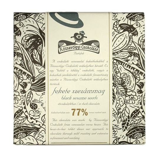 Rózsavölgyi Csokoládé - Dark Chocolate 73% with Black Sesame Seeds