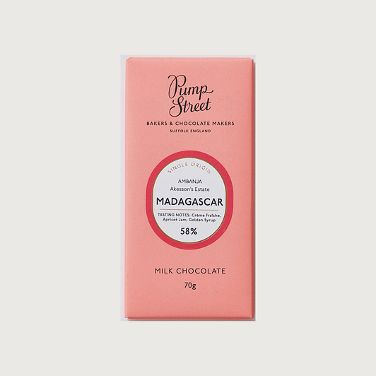 Pump Street Chocolate - Madagascar, Milk 58% (Carton of 10)