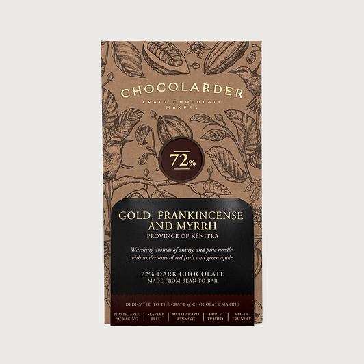 Chocolarder - Gold, Frankincense, and Myrrh, Dark 72%