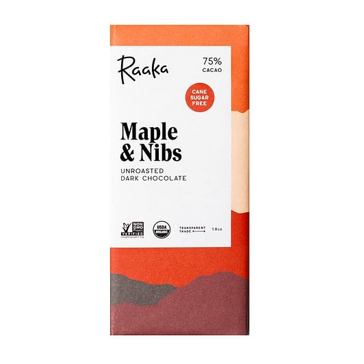Raaka - Uganda, Dark 75% with Maple Sugar and Cocoa Nibs
