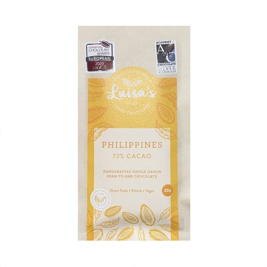 Luisa's Vegan Chocolates - Mindanao, Philippines 72% Dark