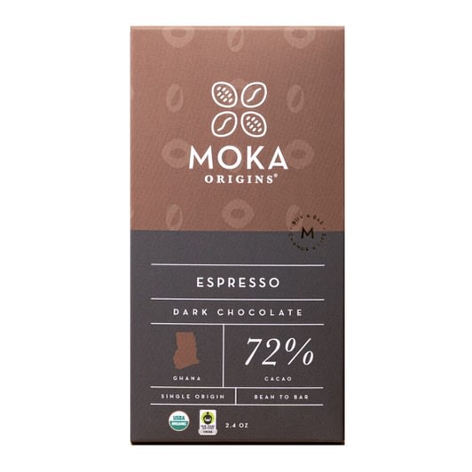 Moka - Coffee infused Dark Chocolate, ABOCFA, Ghana, 72%