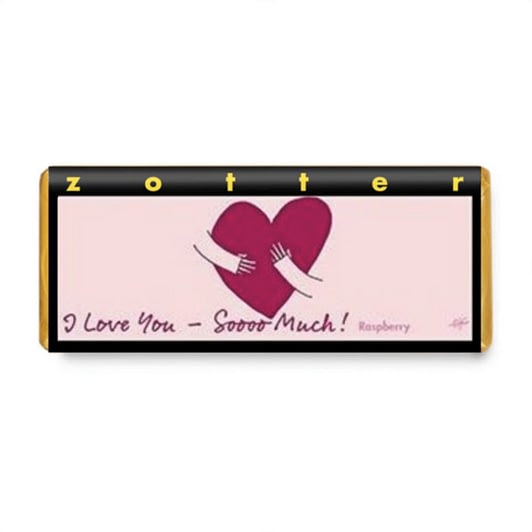 Zotter - I Love You Soooo Much! Raspberry Bar