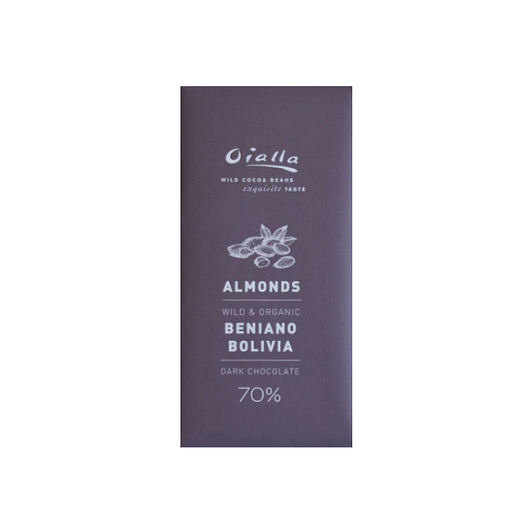 Oialla - Beniano, Bolivia, Dark 70% with Almonds (Carton of 15)