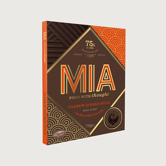 MIA - Dark, 75% with Ginger and Cashew