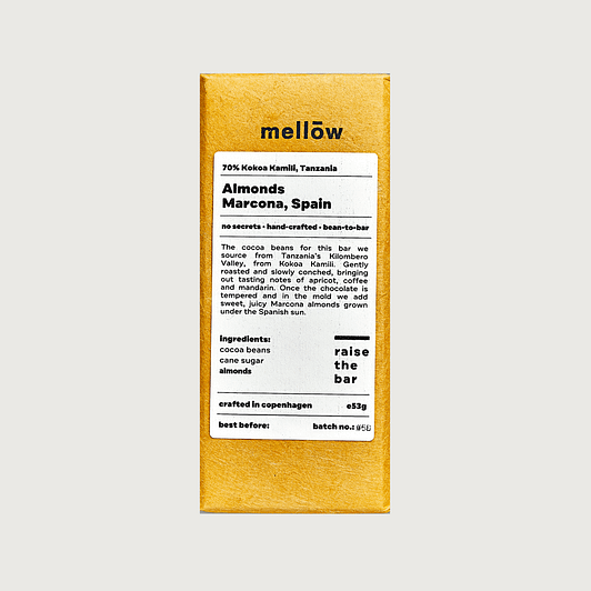 Mellow - Kokoa Kamili, Tanzania 70% Dark with Almonds
