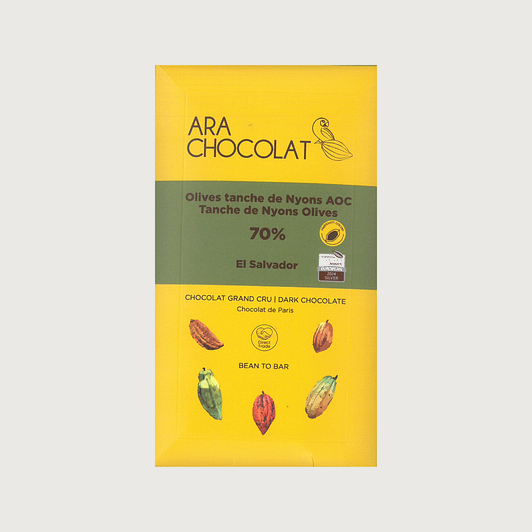 Ara Chocolat - Tanche de Nyons Olives, Dark 70%