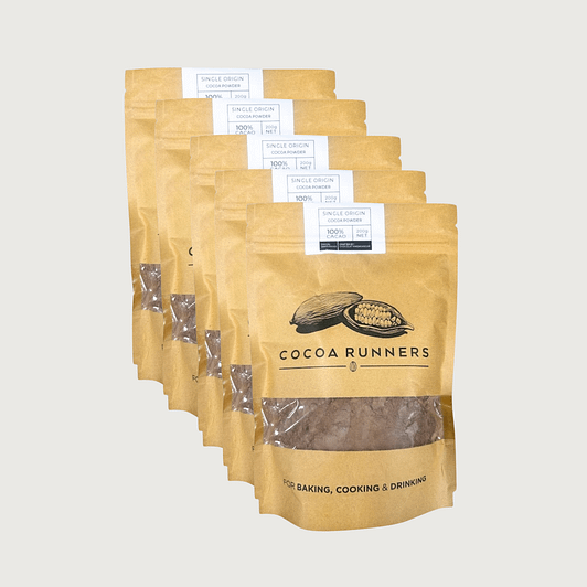 Chocolat Madagascar – 100% Cacao Powder Carton (5 x 200g)