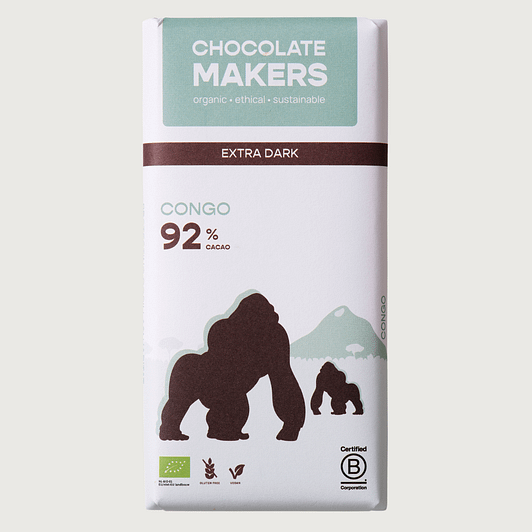 Chocolatemakers - Gorilla Bar, Congo, Extra Dark 92%
