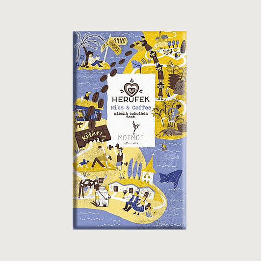 Herufek - Coffee & Nibs, Dark Milk 54%