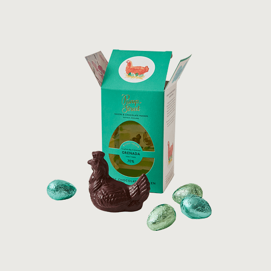 Pump Street Chocolate - Grenada, Dark 70% Chicken and Eggs Box